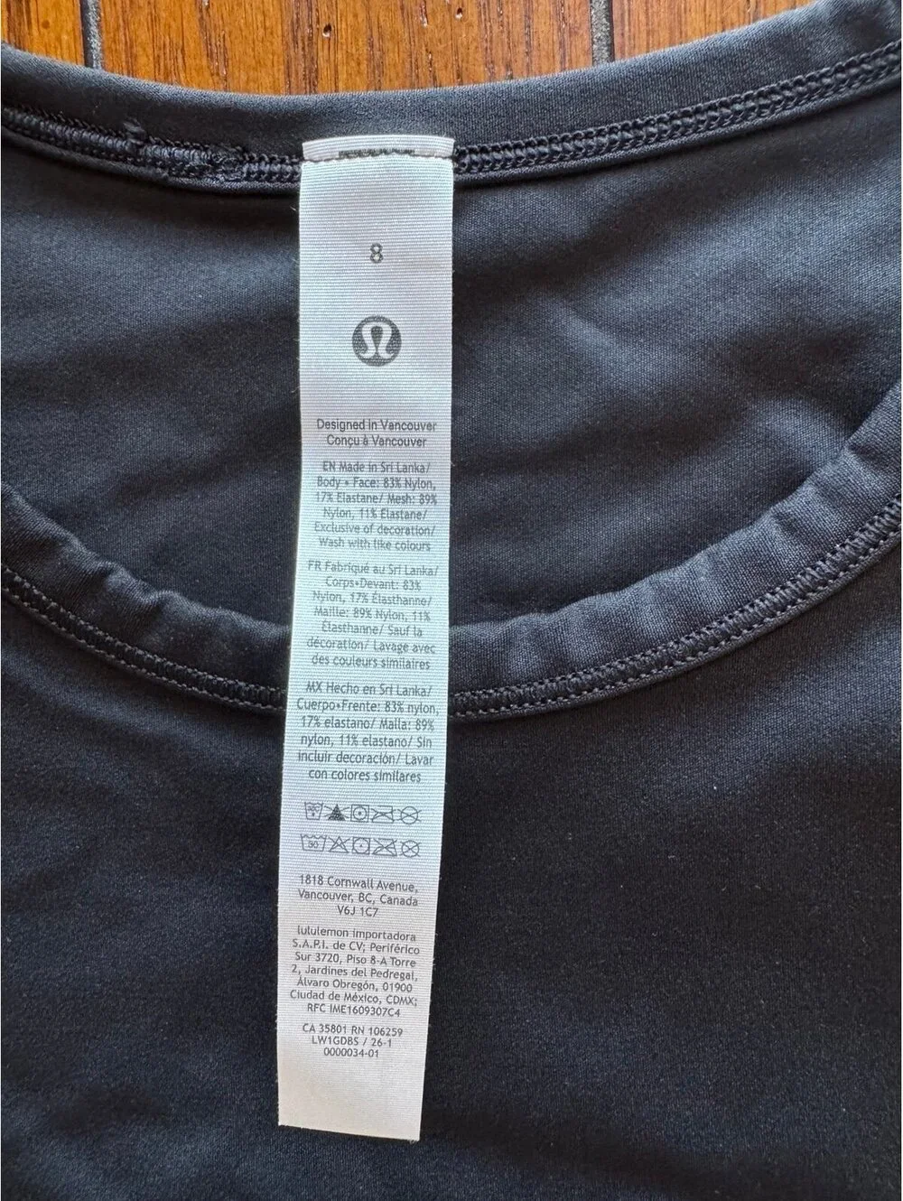 Lululemon All It Takes Back-Twist Tank Silky Black Size 8 NWT - Picture 5 of 5